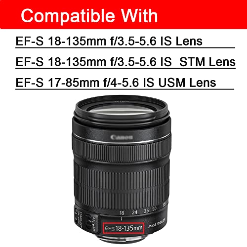 Capuchón para lente EW-73B y tapa para lente de 67 mm, compatible con Canon EF-S 17-85 mm f/4-5.6 IS USM y EF-S 18-135 mm f/3.5-5.6 IS STM (paquete de 2 piezas) miniatura 3