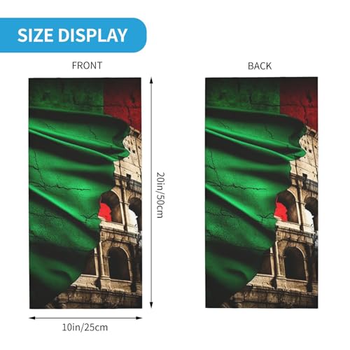 Gargantilla Italiana con Mapa de Bandera Negra Vintage para Mujeres y Hombres, Mascarilla Facial para Motocicleta, Ciclismo, Esquí y Fiesta miniatura 3