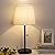 HAITRAL Bedside Table Lamps Set of 2 - Black and White Modern Desk Lamps for Bedroom, Dorm, Living Room, Office 20 inch H