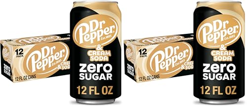 Dr Pepper and Cream Soda Zero Sugar Soda, 12 fl.