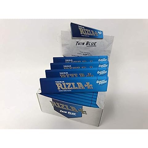 RIZLA King Size Slim Blue - Full Box of 50 BOOKLETS Cover