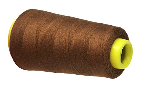 Image of Mandala Crafts Russet Brown Mercerized Cotton Thread Cones, Sewing Quilting | 2400 Yds 50 WT, 100% Long Staple Cotton, Multipurpose, for Embroidery, Piecing, Sergers, Applique, Machine and Hand Sewing