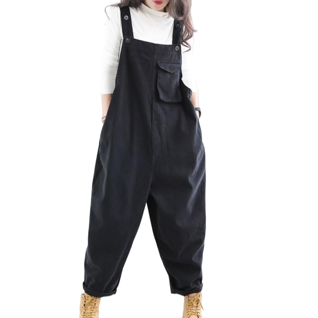 Salopette Donna Estiva,Tuta Da Donna Casual Ampia Stile Retrò Gamba Dritta Gamba Larga Pantaloni Con Spalline