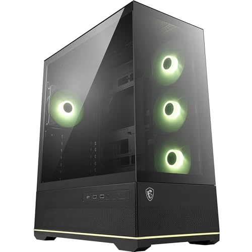 MSI MAG PANO 110R PZ - Mid-tower Gaming PC Case - Supports up to 400 mm GPU in length, Removable Dust Filters, USB 20Gbps (Type-C), Back-connect ATX & Micro-ATX Motherboard support