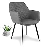 Stuhlbeine aus Stahl: Stuhlbeine aus Stahl: Die Stuhlbeine sind aus Stahl gefertigt und wurden mit dem Pulverbeschichtungsverfahren in schwarz beschichtet, dadurch sind die Stuhlbeine im Gegensatz zu einer herkömmlichen Lackierung viel robuster.