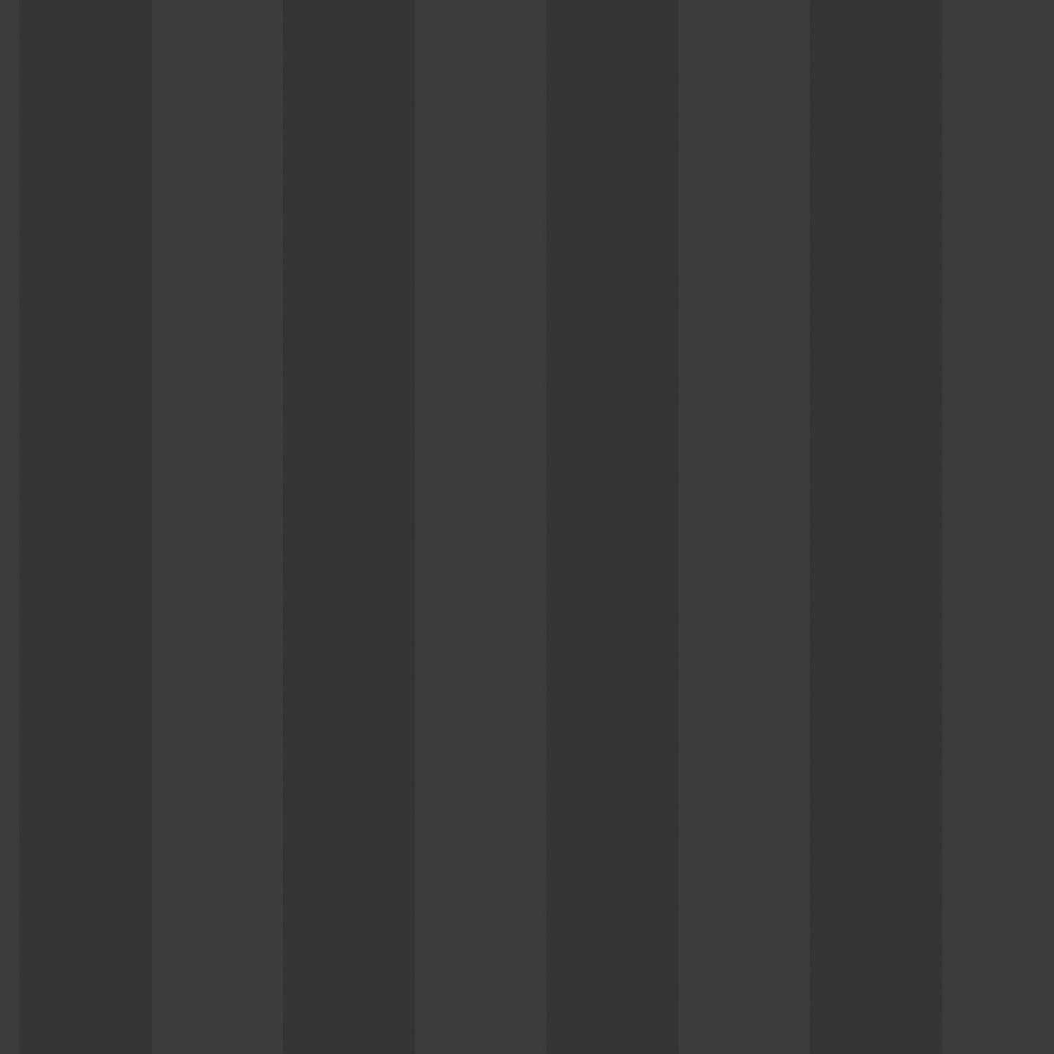 Galerie G67556 Smart Stripes 2, Shimmer Wide Stripes Design Wallpaper, Black, 10m x 53cm