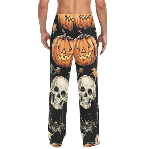 Men's Cotton Pajama Bottoms with Pockets Christmas Pajama Pants Separate Bottom Sleep Lounge Pants3