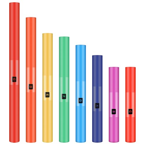 Resholder 1 Set Sound Tube Set of 8 Plastic Percussion Instrument Colorful Octave Tube Kit Musical Toy