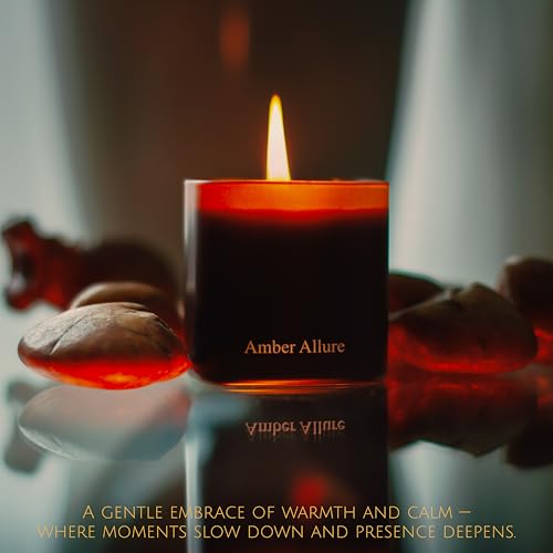 Luxury Scented Candle Gift Set 3-Pack | Champagne, Sandalwood & Amber | Clean Soy Wax | for Women & Men (4.23 oz Each) | 75 Hour Burn Time - Image 5