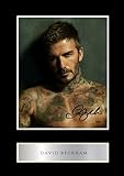 Photo dédicacée de David Beckam pré-imprimée avec autographe 25,4 x 20,3 cm