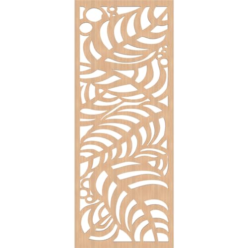 Image of 17 3 /8 inchW x 44 3 /8 inchH x 3 /8 inchT Mills Decorative Fretwork Wood Wall Panels, Hickory