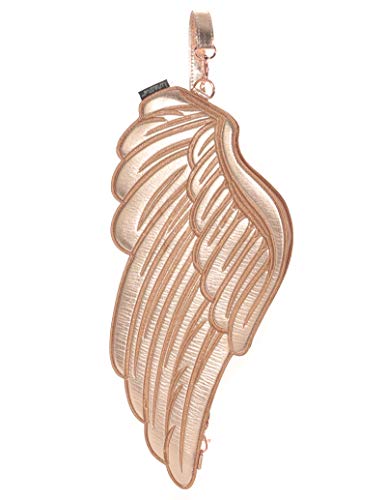 FYDELITY Quiver Angel Wings Backpack Sling Bag Clutch -Gold Holographic| Women