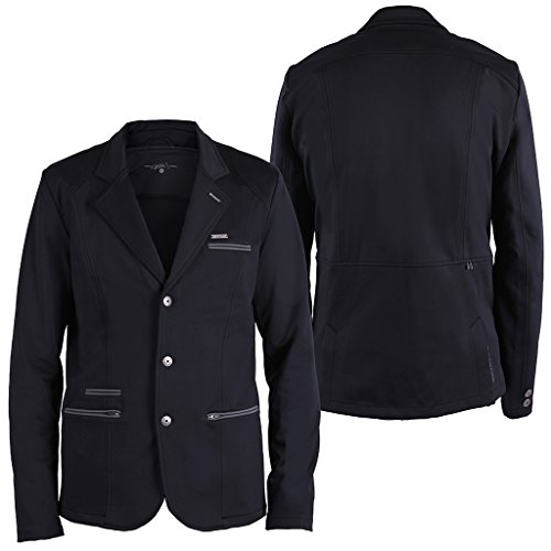 QHP Jungen Turniersakko Turnierjacket Perry Junior kleine Paspeln (164, Schwarz)