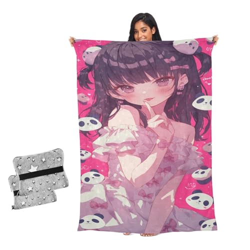 Manta de panda manta cómoda para sofá y cama multiusos suave 2