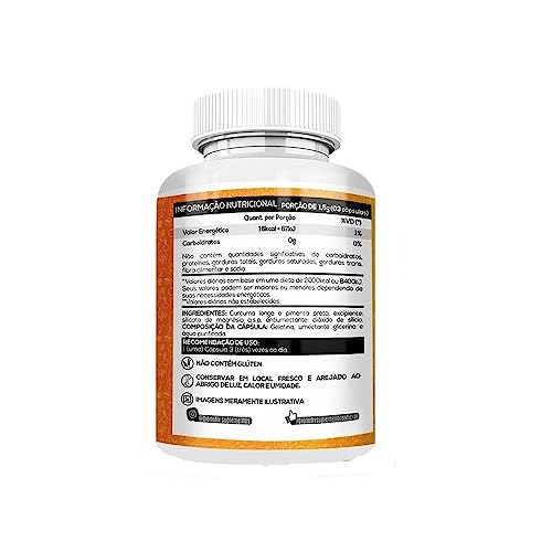 Cúrcuma com Pimenta Preta 120 Caps 500mg - Bionutri