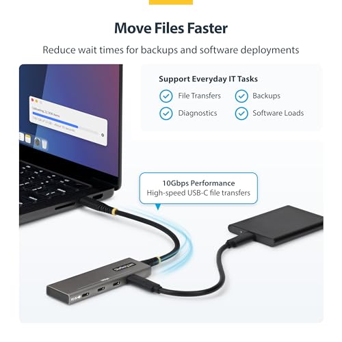 Hub USB-C 10Gbps 4 Puertos StarTech 309B-USBC-HUB Multipuerto Tipo C con Carga PD 100W 6