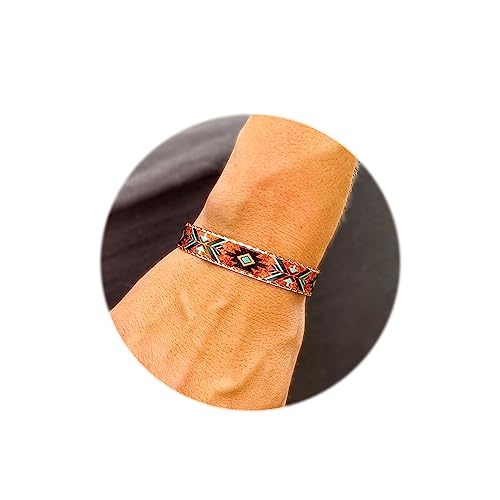 Maroon & Turquoise Copper Cuff Bracelets, Artisan Copper Native American Inspired Jewelry Flame Painted Arrowhead Bracelets, Vintage Style Open-Ended Arrow Cuff #TOP6