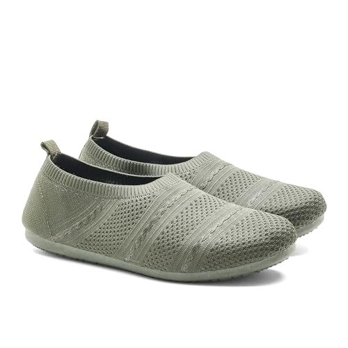 Image of ASIAN ZERI-02 Women's Knitted Slip-On Casual Shoes | Lightweight, Memory Foam, Flexible & Breathable Footwear for Walking, Travel & Casual Use