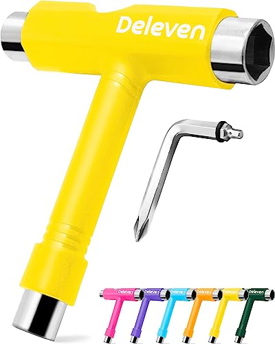 Deleven All-in-One Multifunktions-Leichtgewichtiges Tragbares Skate Tool mit 2-in-1 Inbusschl&uuml;ssel & Phillips-Schraubendreher - Justiere Rollschuhe, Longboards, Skateboards, Quads, Achsen & Kingpin