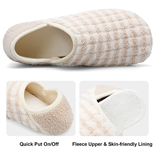 Image of Fires Womens Mens Slippers with Rubber Sole Soft-Lightweight House Slipper Socks Around House Shoes Non Slip Indoor /Outdoor