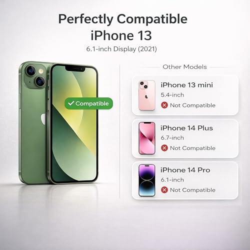 Image of Premium Tempered Glass for iPhone 13 /13 Pro /14 /17e /16e | Edge-to-Edge Protection | 9H Military Grade Hardness | Bubble-Free HD Clear Screen Protector