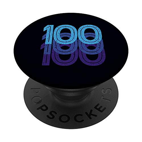 100 Número Suerte 100 años Edad de Cumpleaños Equipo Dep PopSockets PopGrip Intercambiable