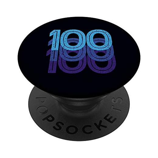100 Número Suerte 100 años Edad de Cumpleaños Equipo Dep PopSockets PopGrip Intercambiable
