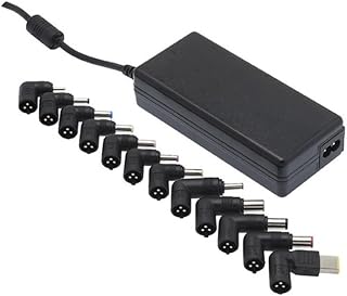 APM 425013 - Cargador Universal para Ordenador portátil (90 W, 12 Unidades, 15 – 17 – 90 W, Entrada 100 – 240 V, 50 – 60 Hz, Salida 12 – 24 V, 90 W), Color Negro