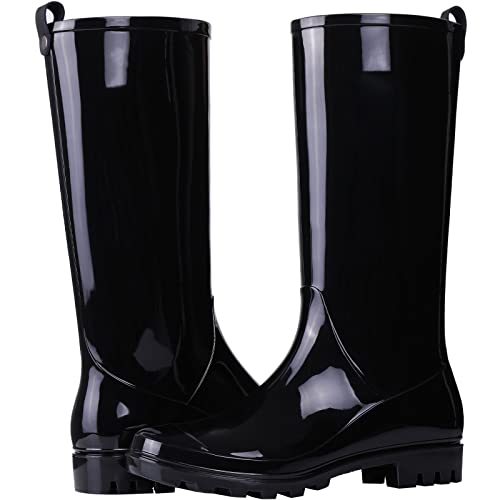 Image of Asgard Women's Tall Rain Boots Waterproof Knee High Rainboots Rubber Wellies