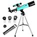 CLAVOLO Refractor Telescope with Finder Scope for Kids & Astronomy Beginners, Travel Telescope with 3 Eyepieces Magnification 18X – 135X