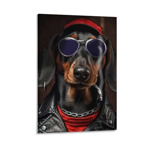 Poster teckel toile haute définition pour une décoration murale durable