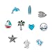 DemiJewelry Holiday Sea Dolphin Floating Charms For Glass Living Memory Lockets Necklace & Bracelet