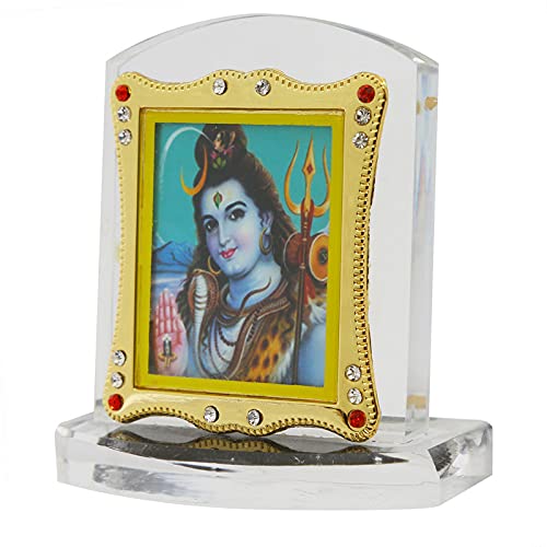 BISMAADH Religious Designer Swarovski Showpiece Figurine for Car Dashboard, Home & Office Décor- Made of Heavy Acrylic (Shiv Ji) (B09F3MY9BF) Amazon Price History, Amazon Price Tracker