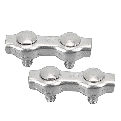 Braçadeira de cabo de cabo de aço inoxidável 12 peças clipe de cabo de aço inoxidável para construçã