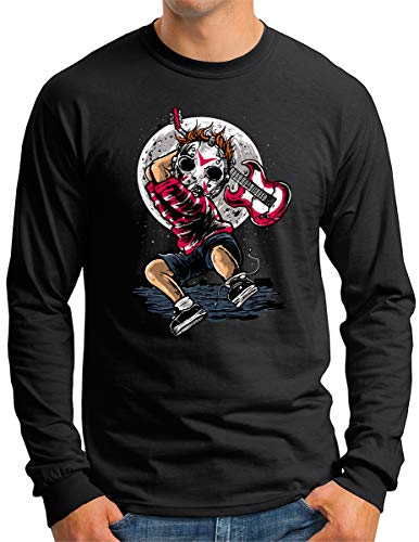 T-shirt manches longues OM3 au motif masque de guitare Friday 13th