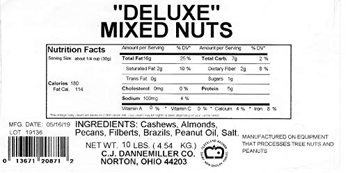 Mixed Nuts - Deluxe Blend - 10# Bulk Case - Roasted/Salted #TOP2