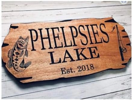 Personalized Cabin Sign Outdoor Sign Custom Wooden Carved Family Name Sign Engraved Wood