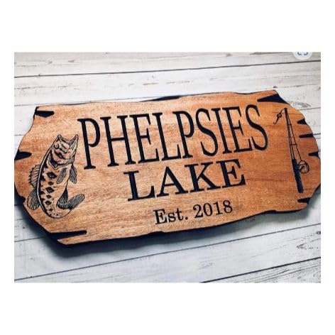 Personalized Cabin Sign Outdoor Sign Custom Wooden Carved Family Name Sign Engraved Wood