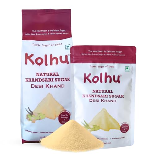 Image of Kolhu Natural Khandsari Sugar, Desi Khand 1.5Kg (1Kg+500g)