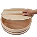 Kichgather Wooden Sushi Rice Bowl with Lid Hangiri Sushi Oke Sushi Rice Mixing Tub (13 “ with lid)