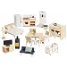 Le Toy Van Dollhouse Furniture Starter Set - 37Pc Premium Wooden Toys for Kids Ages 3 Years & Up