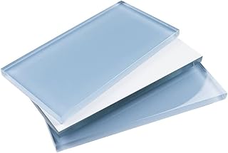 Tenedos Pacific Ocean 3x6 Blue Glass Subway Mosaic Wall Tile for Bathroo...