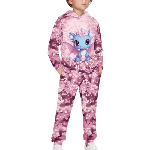 2 Piece Pullover Hoodie + Sweatpants Clothing Set Girls Sweatsuits3