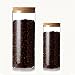 Luxtea Glass Jar Borosilicate Canister Set of 2 Jars in Different Sizes with Cork Stopper Lid, Airtight Container Cookie Candy Spice Cereal Storage
