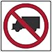 NMC TM537J, Aluminum "No Trucks" Graphic Sign (Pack of 4 pcs)