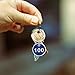 1-100 Numbered Key Tags, Round Metal Tags, Key Chain Labels, Key Tag for Home, Office and Garage, Dorm Keys, House Lockers (Blue)