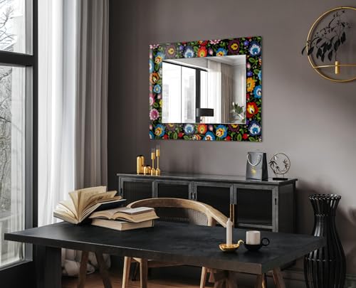 Miroir avec impression 80x60 cm decoration murale rectangulaire moderne - 4