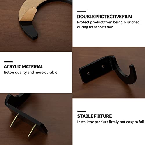 Trinenox Baseball Bat Wall Mount, Baseball Bat Display Rack Holder Stand, Lightsaber Wall Mount, Light Saber Wall Display Rack, Fits Up To 2" Barrel (1 Pair Clear) #TOP3