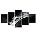 Produktbild KGKBH 5 Leinwandbilder  Wandkunst Moderne Dekoration 5 Panel Tier Katze für Wohnzimmer Leinwand HD Drucken Malerei Modulare Bilder Poster
