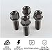 BESULEN 4PCS Car Wheel Lug Bolt Stud, OEM#36136781151 M14 x 1.25 Overall Length 48mm Vehicle Wheel Lug Bolt Nuts Stud, Conical Seat Auto Tire Nut Kit, Compatible with F30 F35 F10